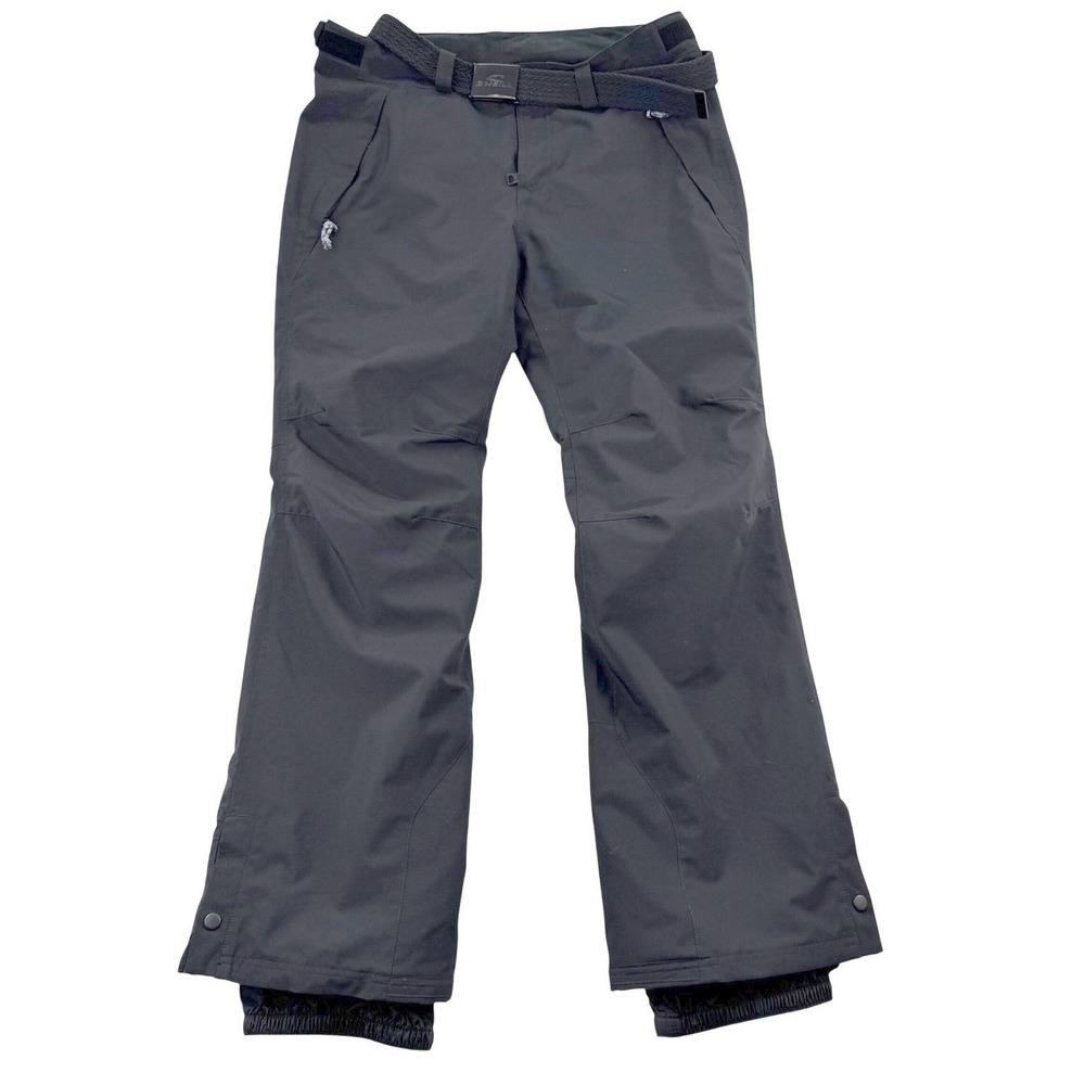 New O'Neill Hyperdry Snow Pants 10K Waterproof Black Belted Boot gaiters Mens L